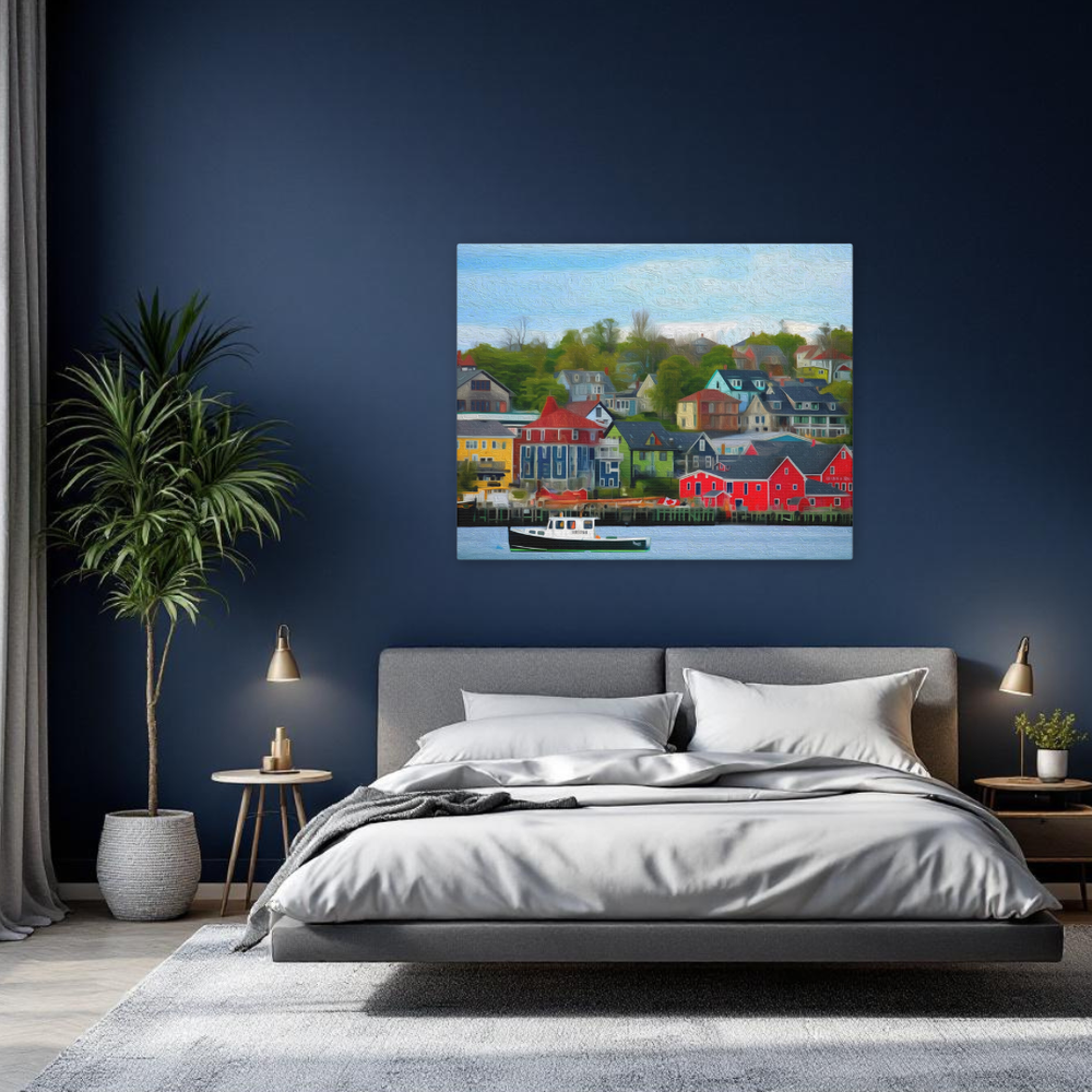 Lunenburg, Nova Scotia | Original Series Gallery Canvas | The Painted Passport® detail