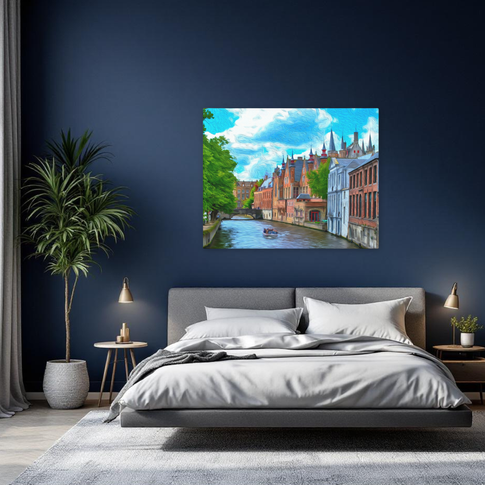 Bruges, Belgium | Original Series Gallery Canvas | The Painted Passport® detail