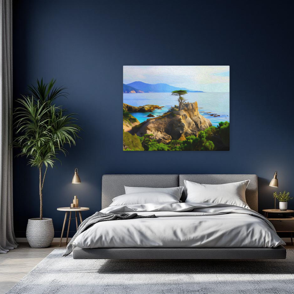 The Monterey Peninsula, California | Original Series Gallery Canvas | The Painted Passport® detail