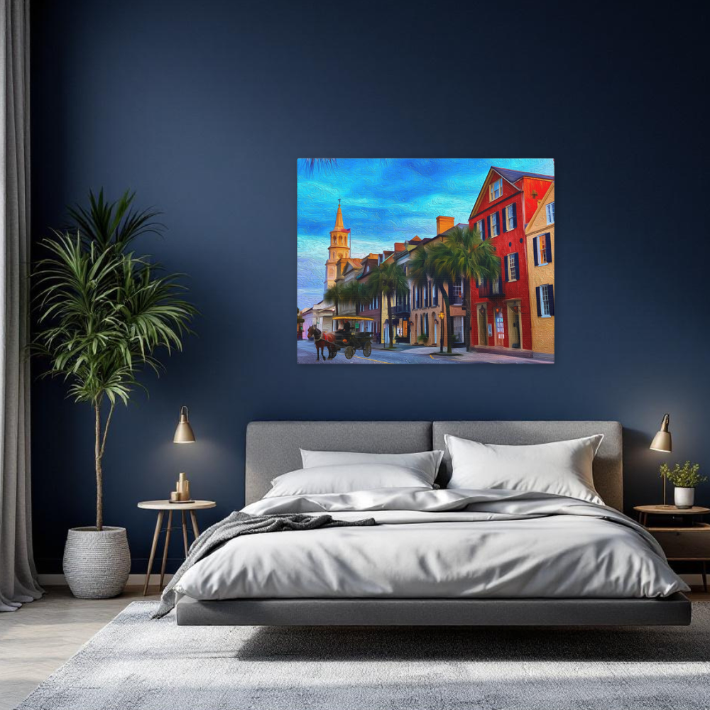 Charleston, South Carolina | Original Series Gallery Canvas | The Painted Passport® detail