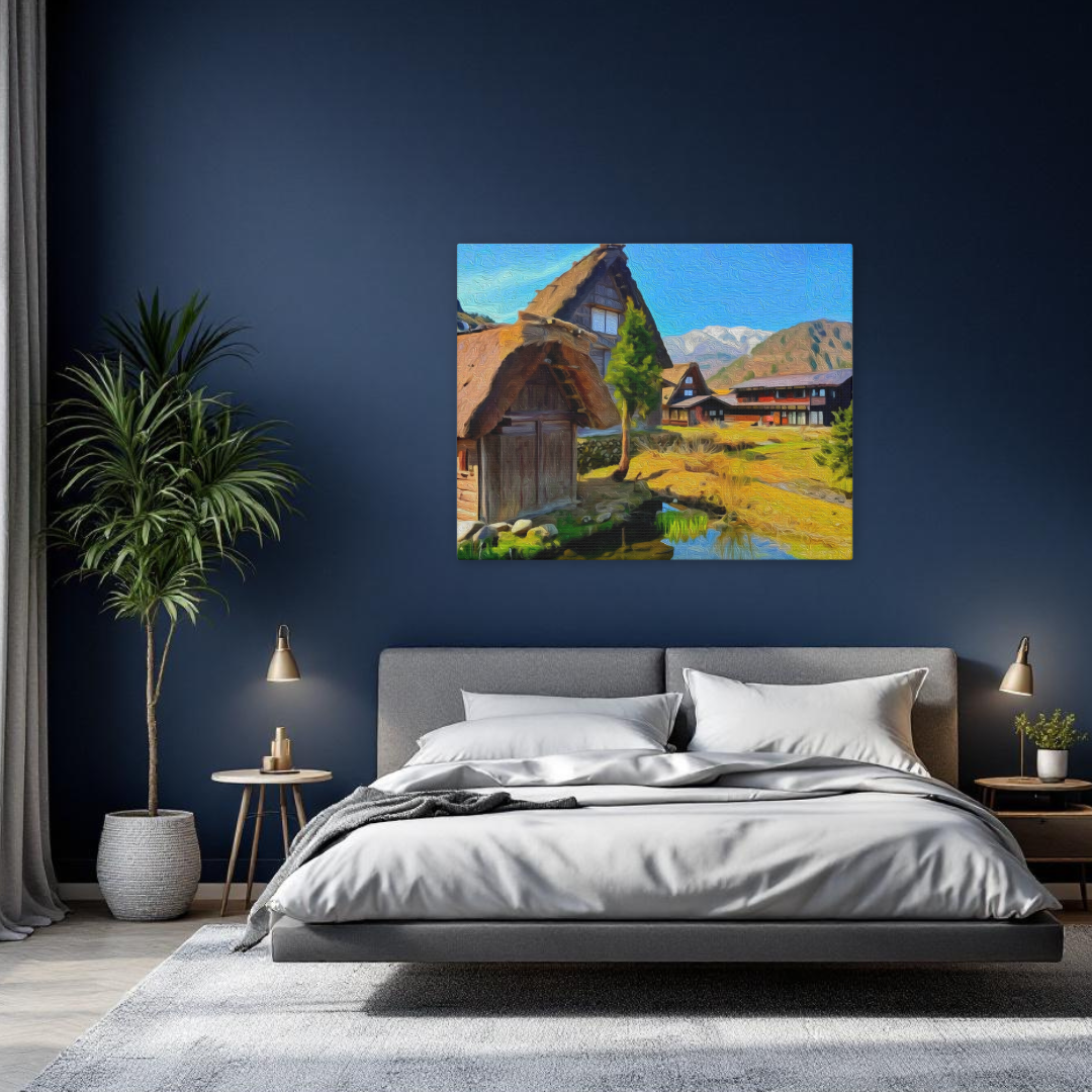 Shirakawa-go, Japan | Traditional Gassho-zukuri Village | Original Series Gallery Canvas detail