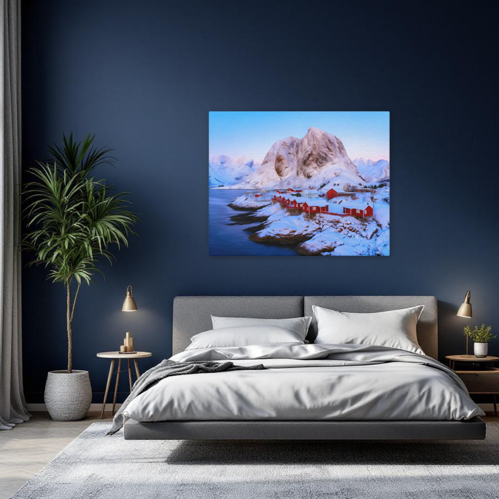 Lofoten Islands, Norway | Original Series Gallery Canvas | The Painted Passport® detail