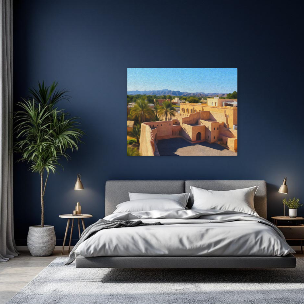 Nizwa, Oman | Historic Fort Architecture | Original Series Gallery Canvas detail