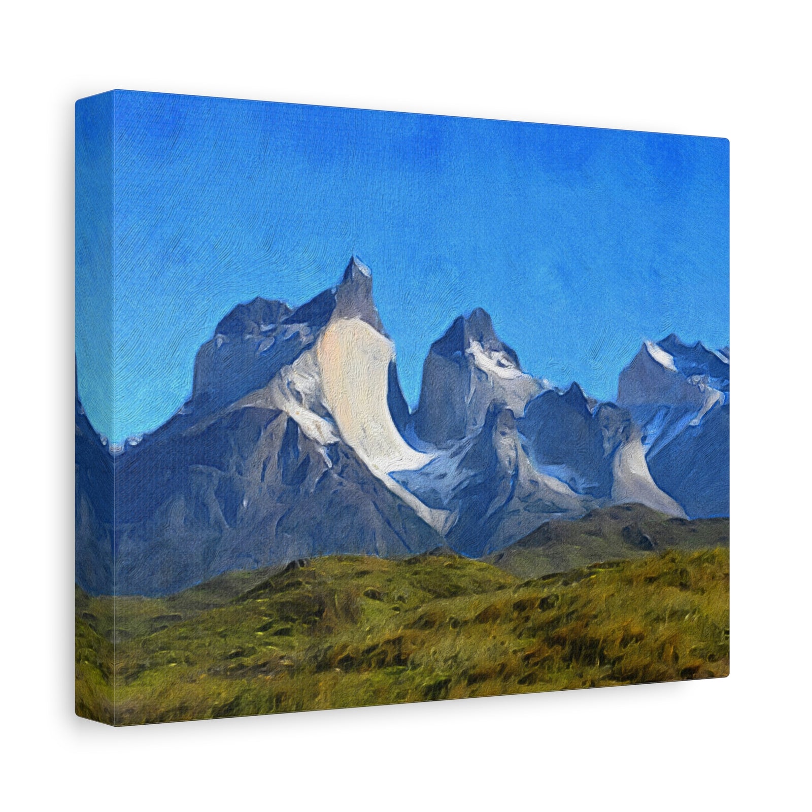 Cuernos del Paine Peaks — Torres del Paine, Chile, canvas side view