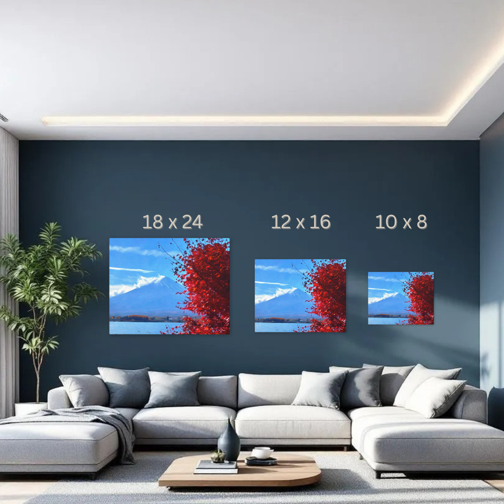 Fuji, Japan | Mount Fuji Foliage | Original Series Gallery Canvas detail
