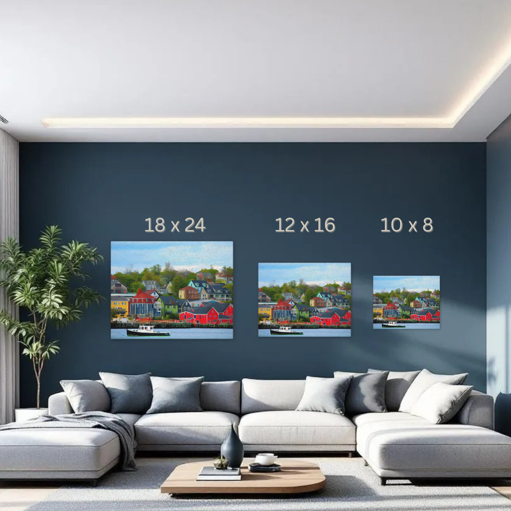 Lunenburg, Nova Scotia | Original Series Gallery Canvas | The Painted Passport® detail