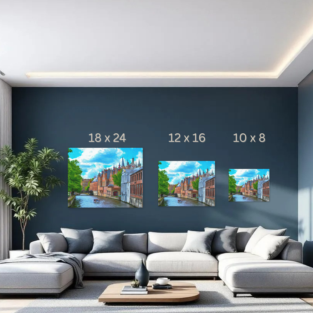 Bruges, Belgium | Original Series Gallery Canvas | The Painted Passport® detail