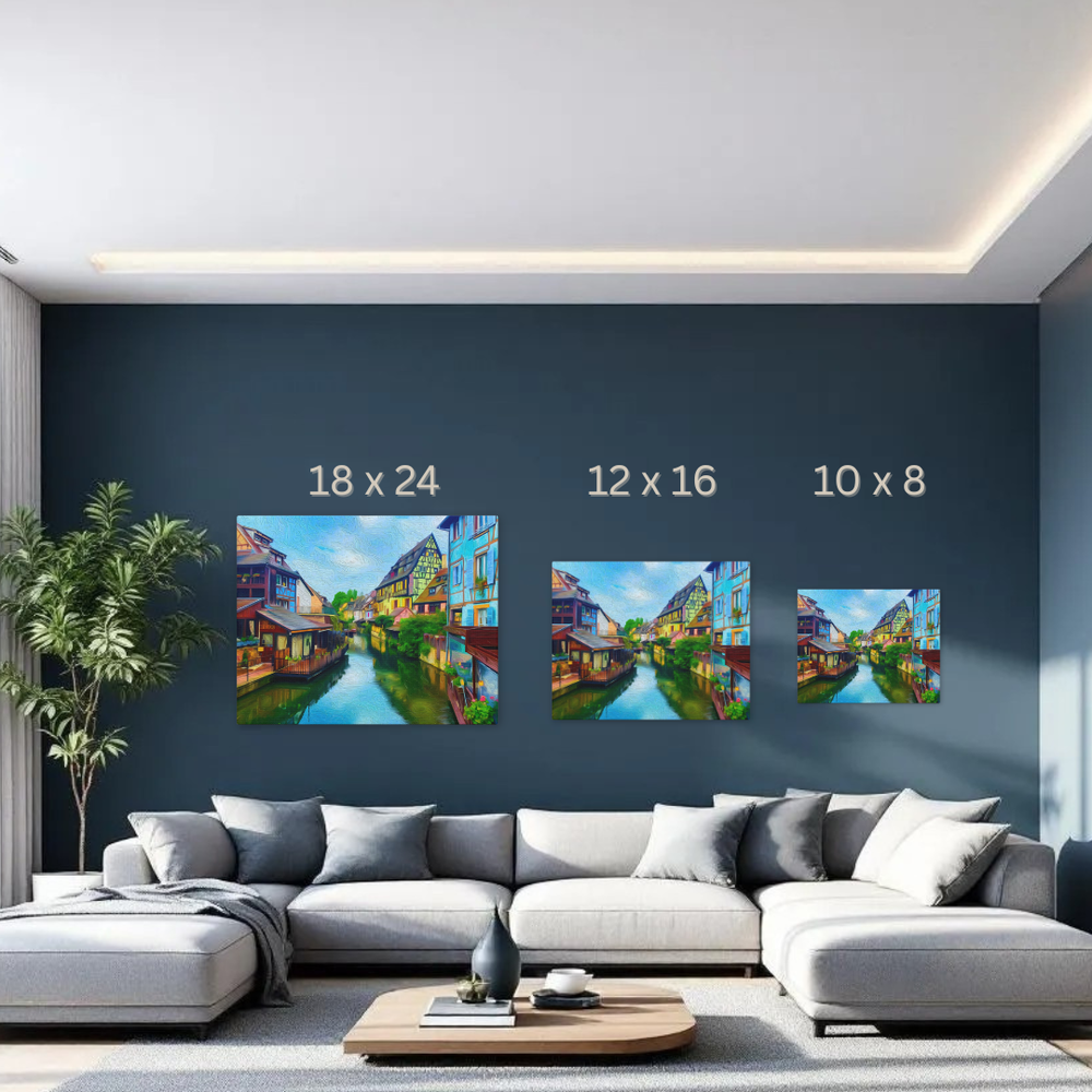 Colmar, France | Little Venice Canal District | Original Series Gallery Canvas detail