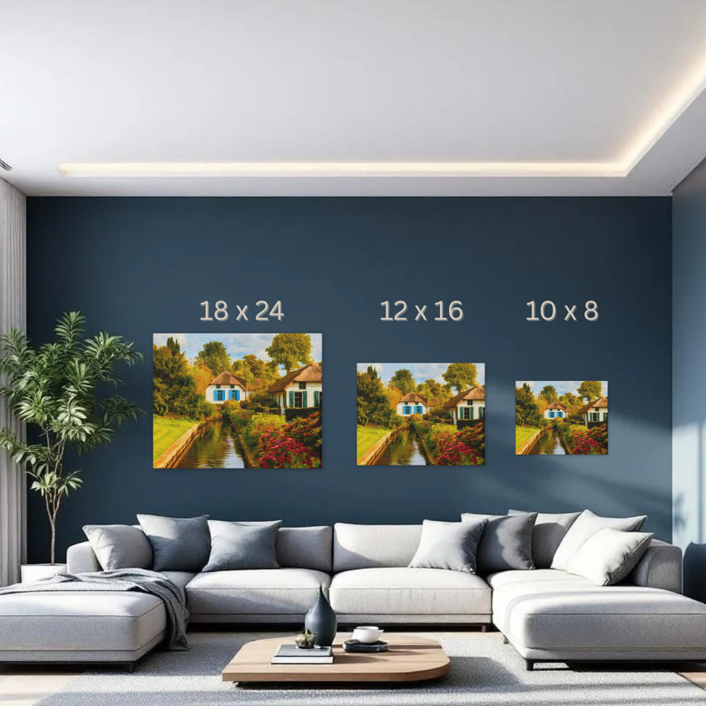 Giethoorn, Netherlands | Dutch Canal Village | Original Series Gallery Canvas detail