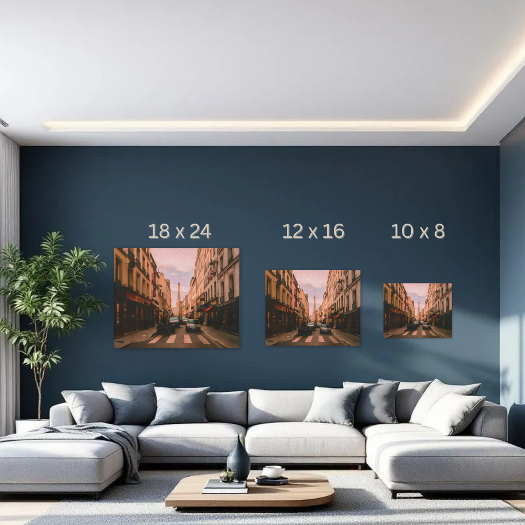 Paris, France | Eiffel Tower Street View | Original Series Gallery Canvas detail
