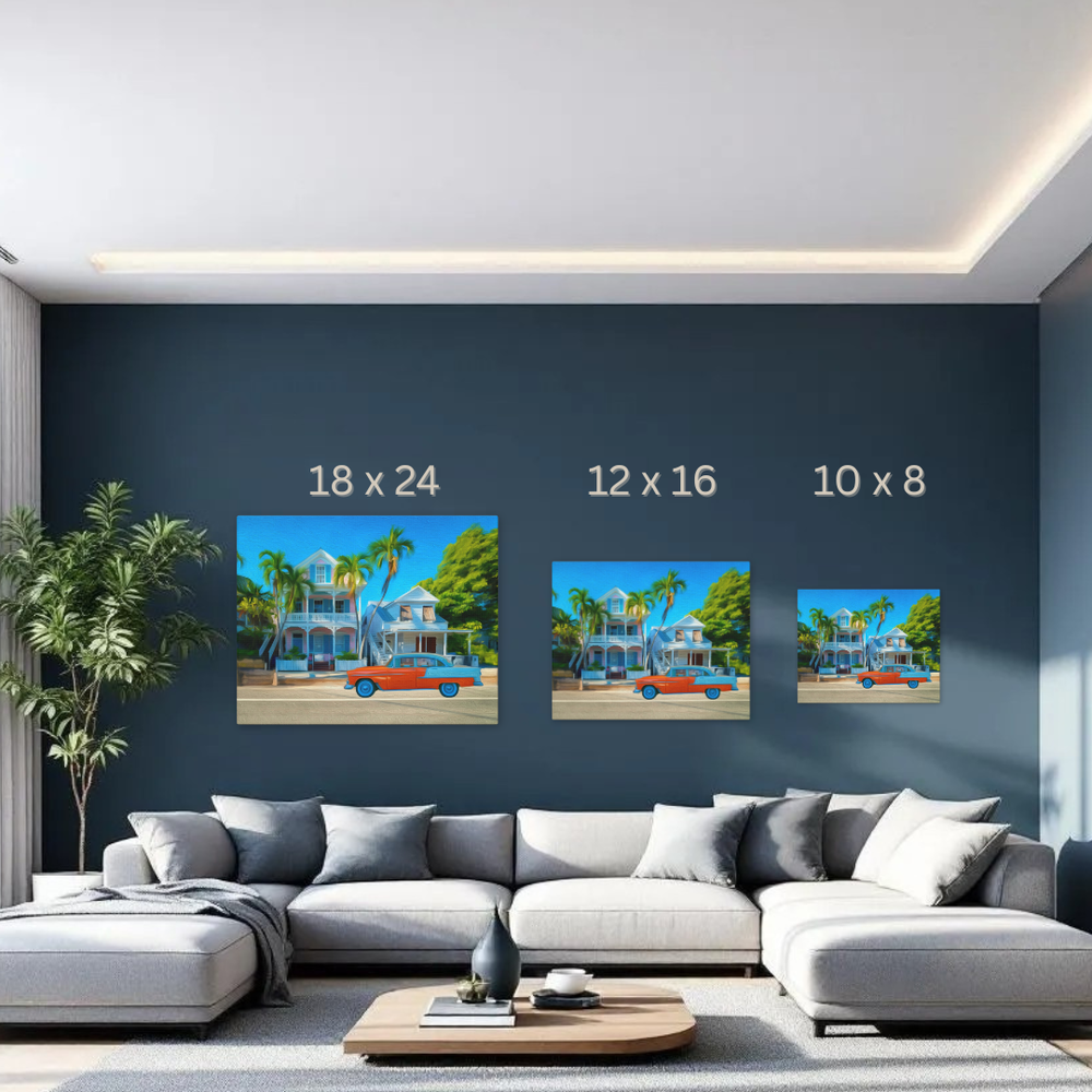 Key West, Florida | Original Series Gallery Canvas | The Painted Passport® detail