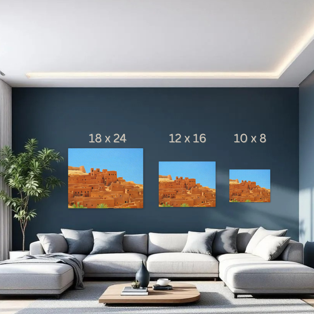 Ait Benhaddou, Morocco | Ancient Fortified Village | Original Series Gallery Canvas detail
