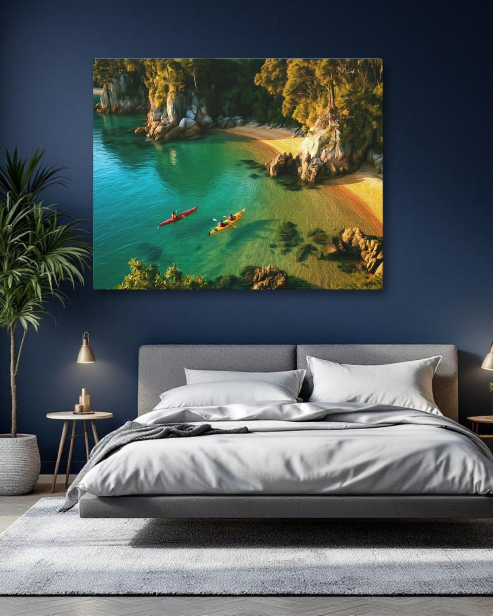 Abel Tasman National Park, New Zealand | Coastal Kayaking Crystal Waters | Original Series Gallery Canvas detail
