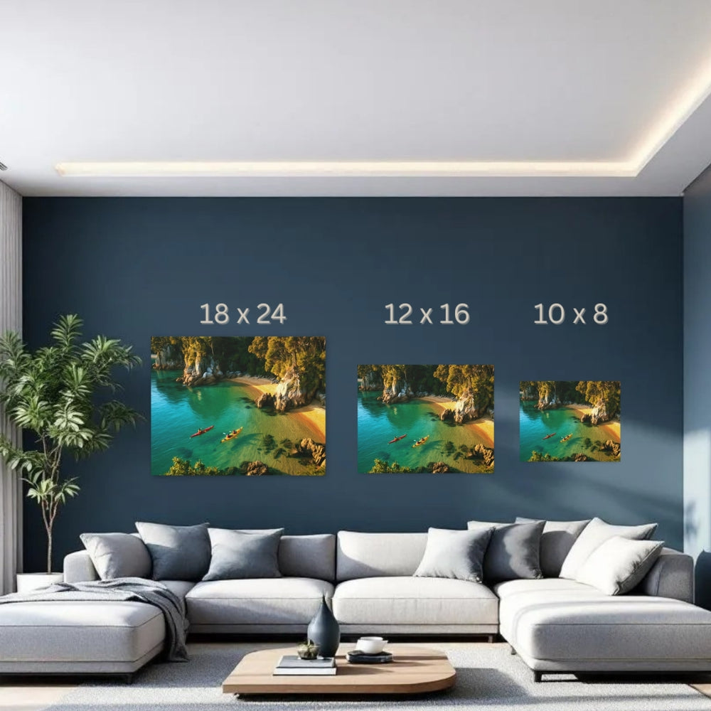 Abel Tasman National Park, New Zealand | Coastal Kayaking Crystal Waters | Original Series Gallery Canvas detail