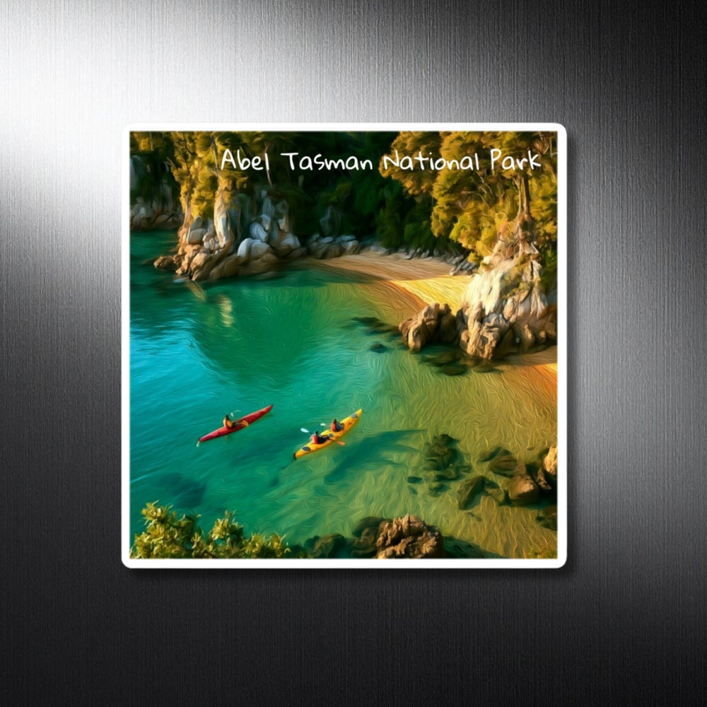 Abel Tasman National Park, New Zealand | Coastal Kayaking Crystal Waters | Original Series Decorative Magnet