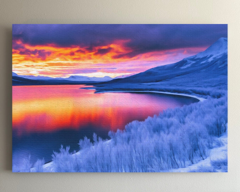 Abisko Lake Tornetrask Sunset — Abisko, Sweden