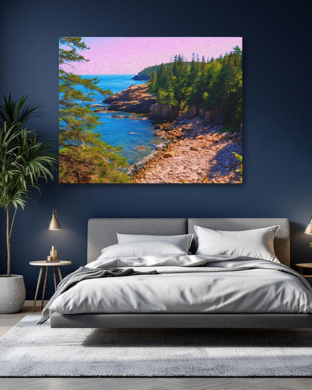 Acadia National Park, Maine | Rocky Coastal Cove Trail | Original Series Gallery Canvas detail