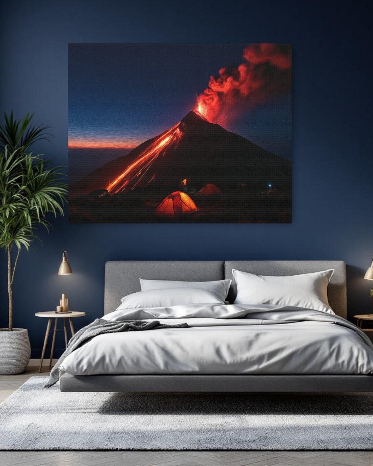 Acatenango, Guatemala | Acatenango Volcano Erupting Campsite | Original Series Gallery Canvas detail