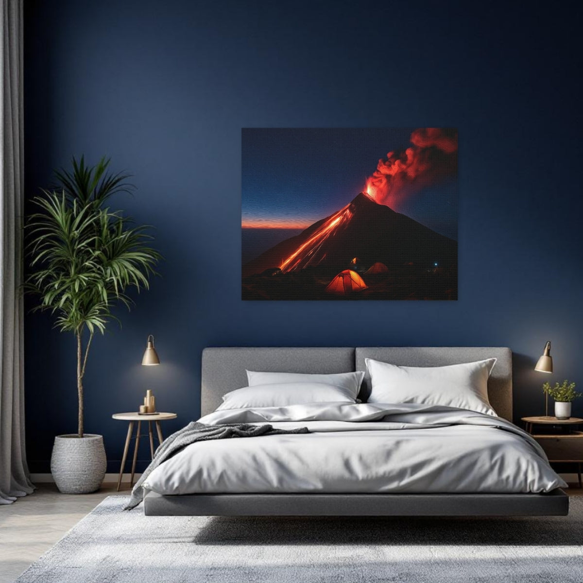 Acatenango, Guatemala | Acatenango Volcano Erupting Campsite | Original Series Gallery Canvas detail