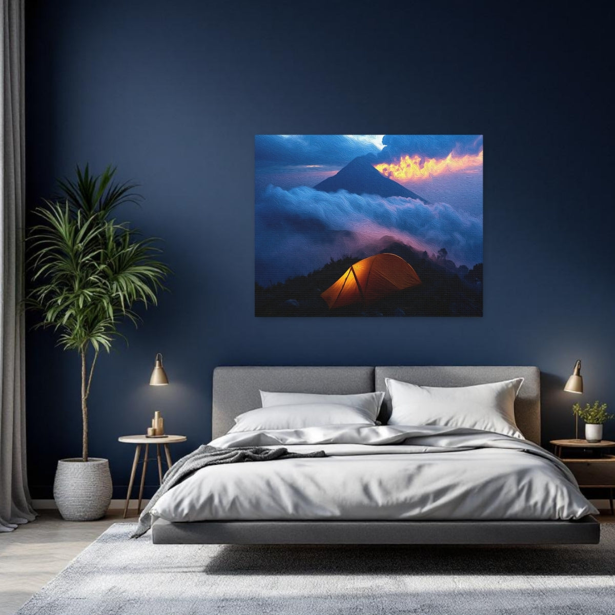 Acatenango, Guatemala | Acatenango Volcano Glowing Tent Camp | Original Series Gallery Canvas detail