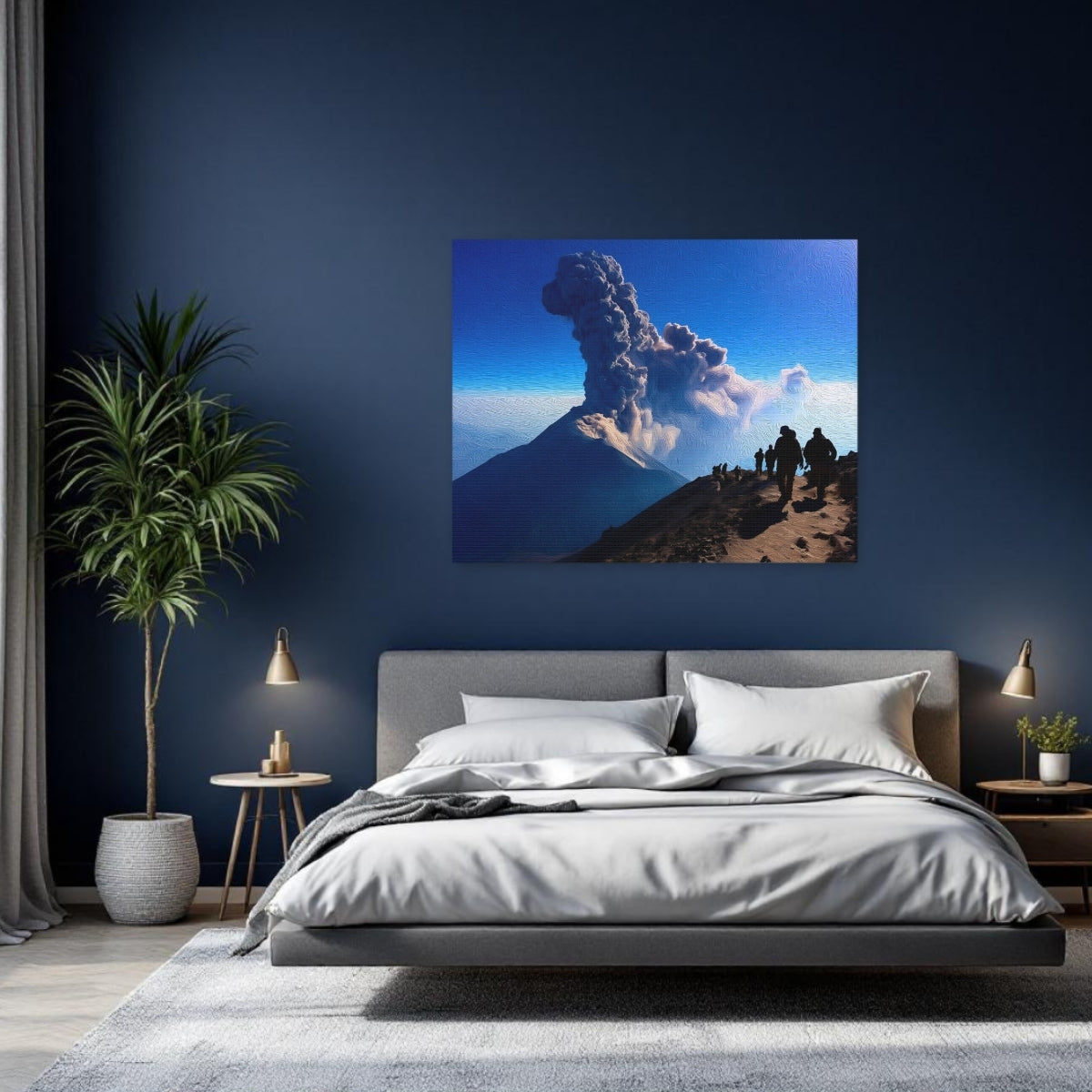 Acatenango, Guatemala | Acatenango Volcano Eruption Plume | Original Series Gallery Canvas detail