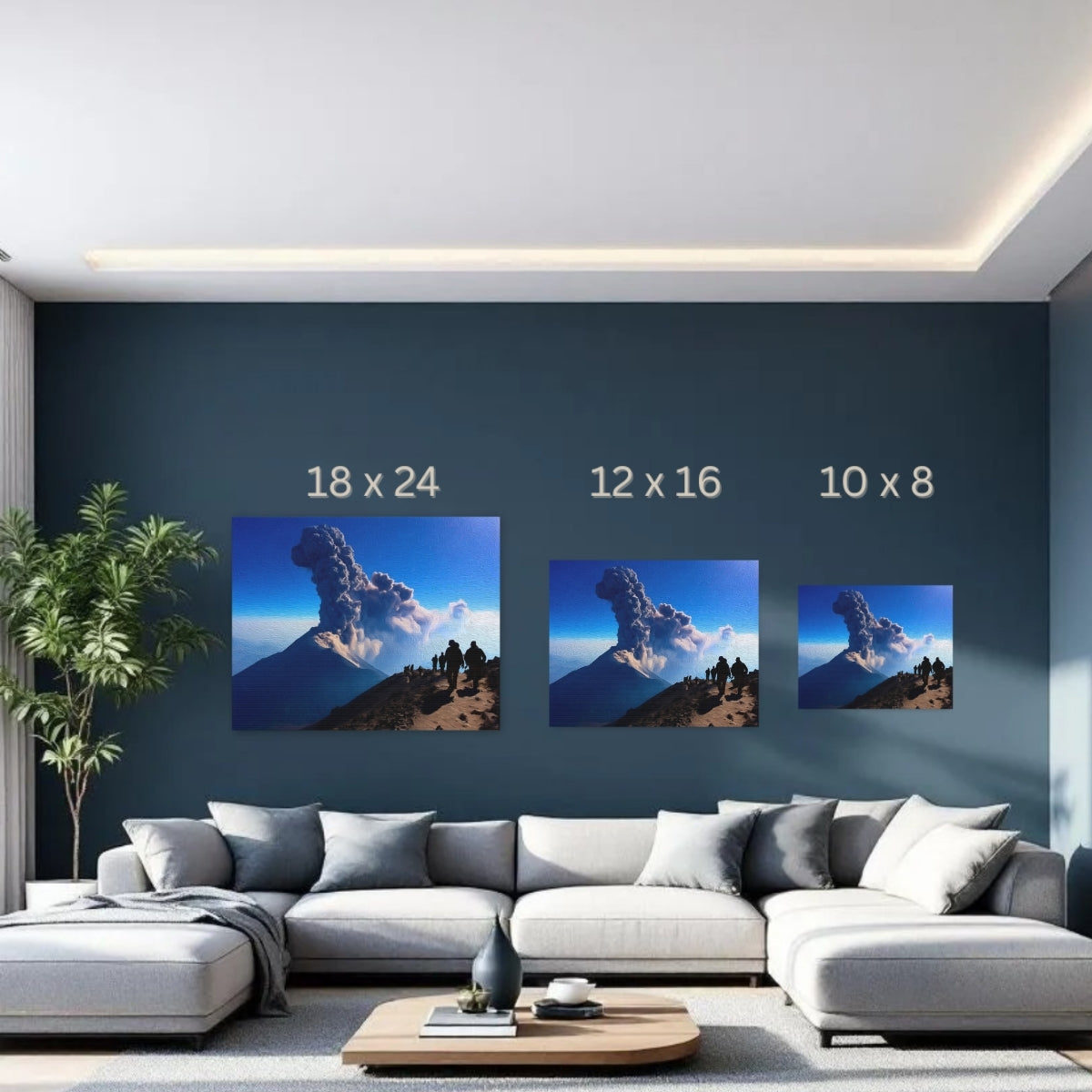 Acatenango, Guatemala | Acatenango Volcano Eruption Plume | Original Series Gallery Canvas detail