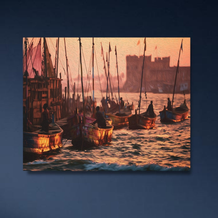 Accra, Ghana | Accra Harbour Fishing Boats | Original Series Gallery Canvas