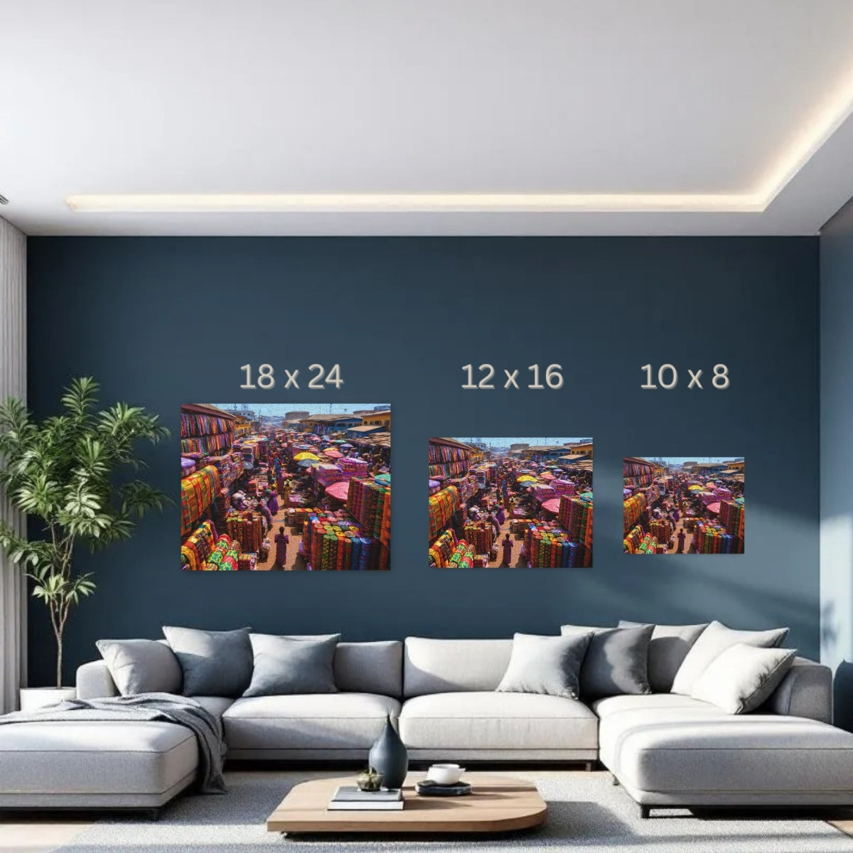 Accra, Ghana | Makola Market Fabric Stalls | Original Series Gallery Canvas detail