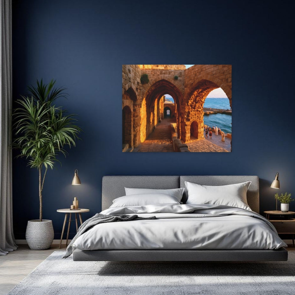 Acre, Israel | Ancient Crusader Sea Fortress | Original Series Gallery Canvas detail