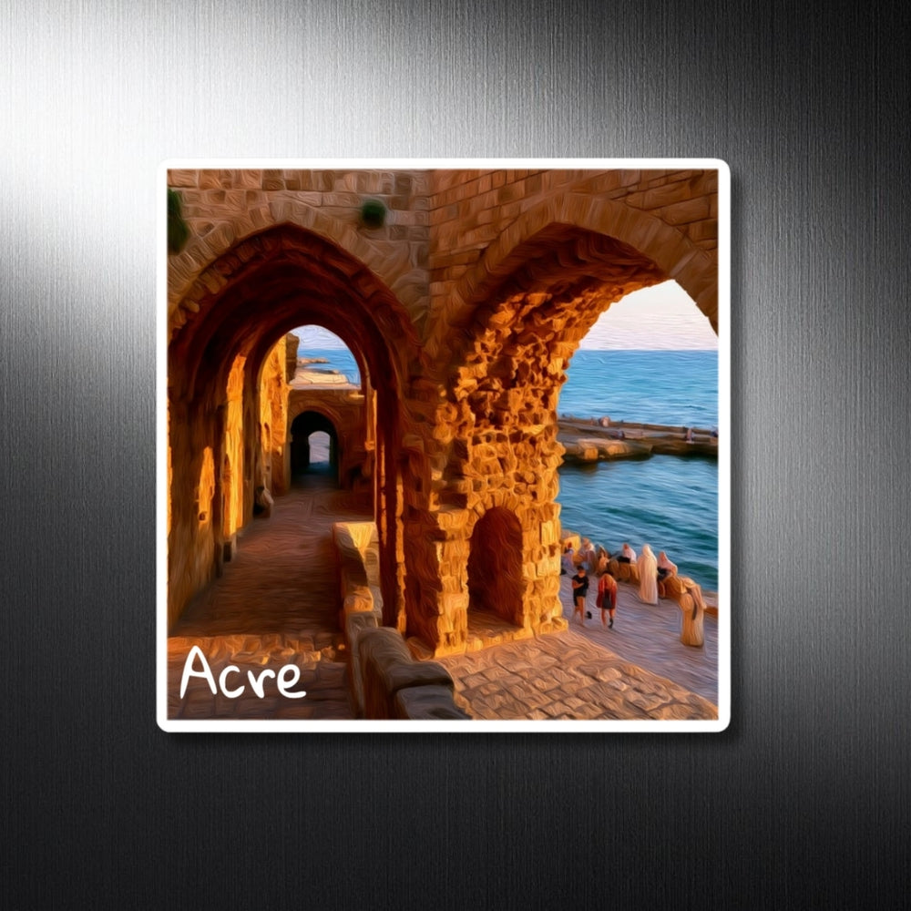 Acre, Israel | Ancient Crusader Sea Fortress | Original Series Decorative Magnet