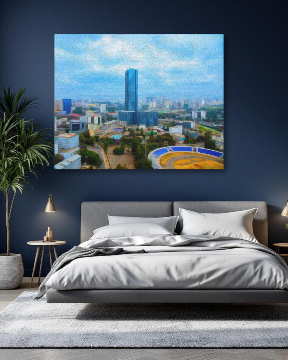Addis Ababa, Ethiopia | Skyline Over Vibrant Capital | Original Series Gallery Canvas detail