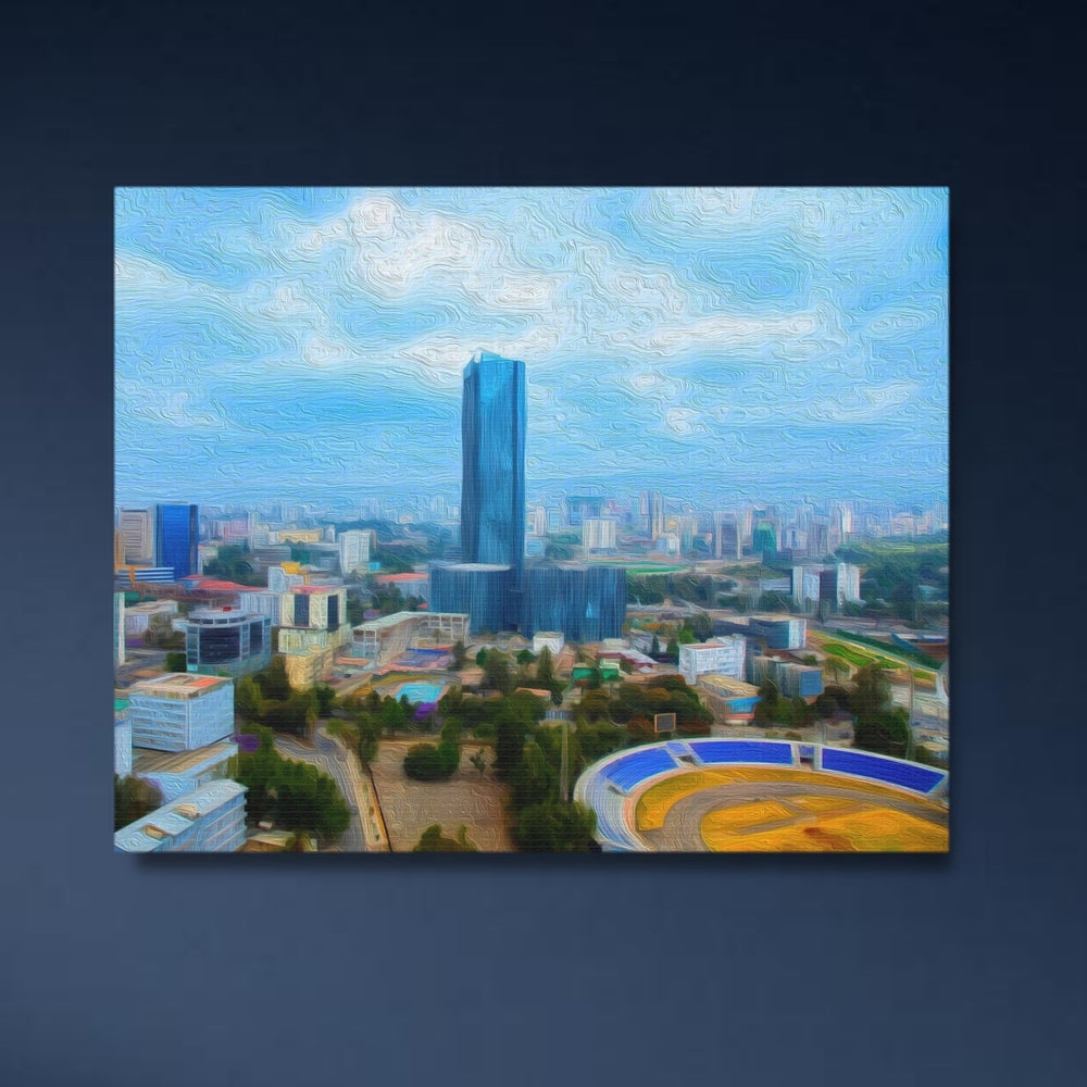 Addis Ababa, Ethiopia | Skyline Over Vibrant Capital | Original Series Gallery Canvas detail