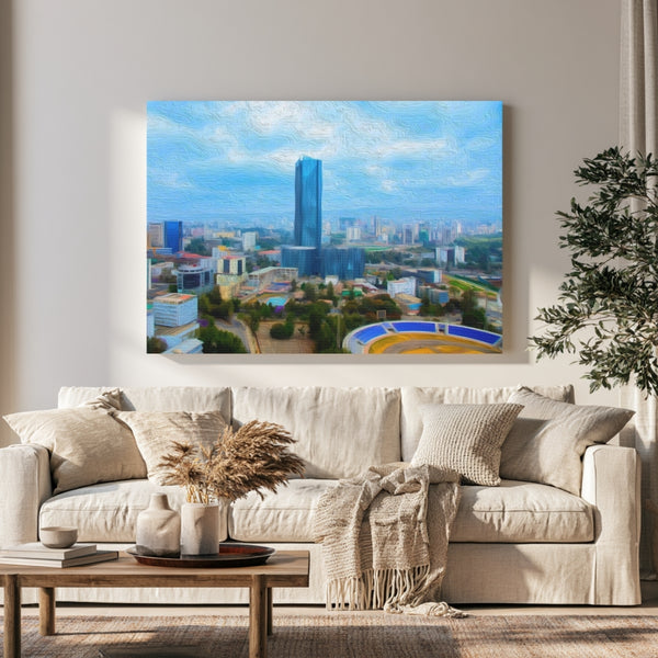 Addis Ababa, Ethiopia | Skyline Over Vibrant Capital | Original Series Gallery Canvas
