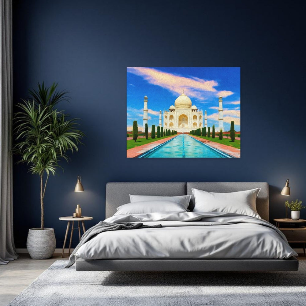 Agra, India | Taj Mahal Reflecting Pool | Original Series Gallery Canvas detail