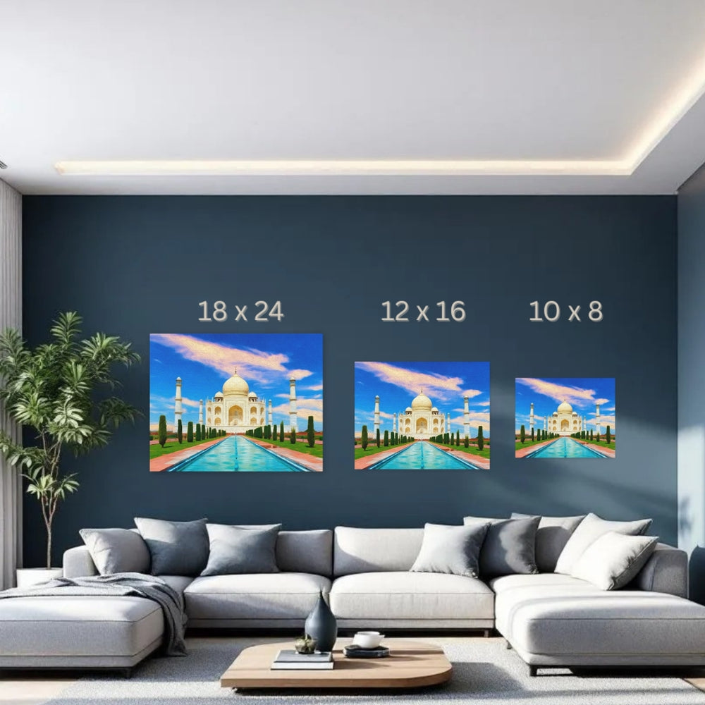 Agra, India | Taj Mahal Reflecting Pool | Original Series Gallery Canvas detail