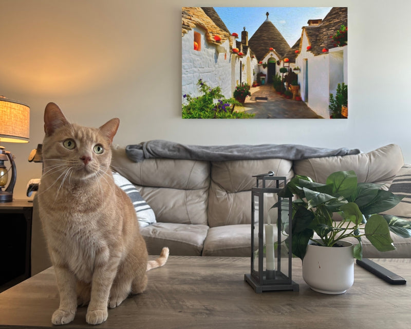 Trulli Village Cobblestone Lane — Alberobello, Italy, view 2