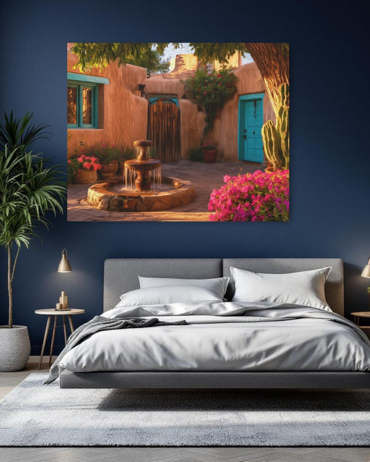 Old Town Adobe Courtyard Fountain — Albuquerque Old Town, New Mexico, study 1