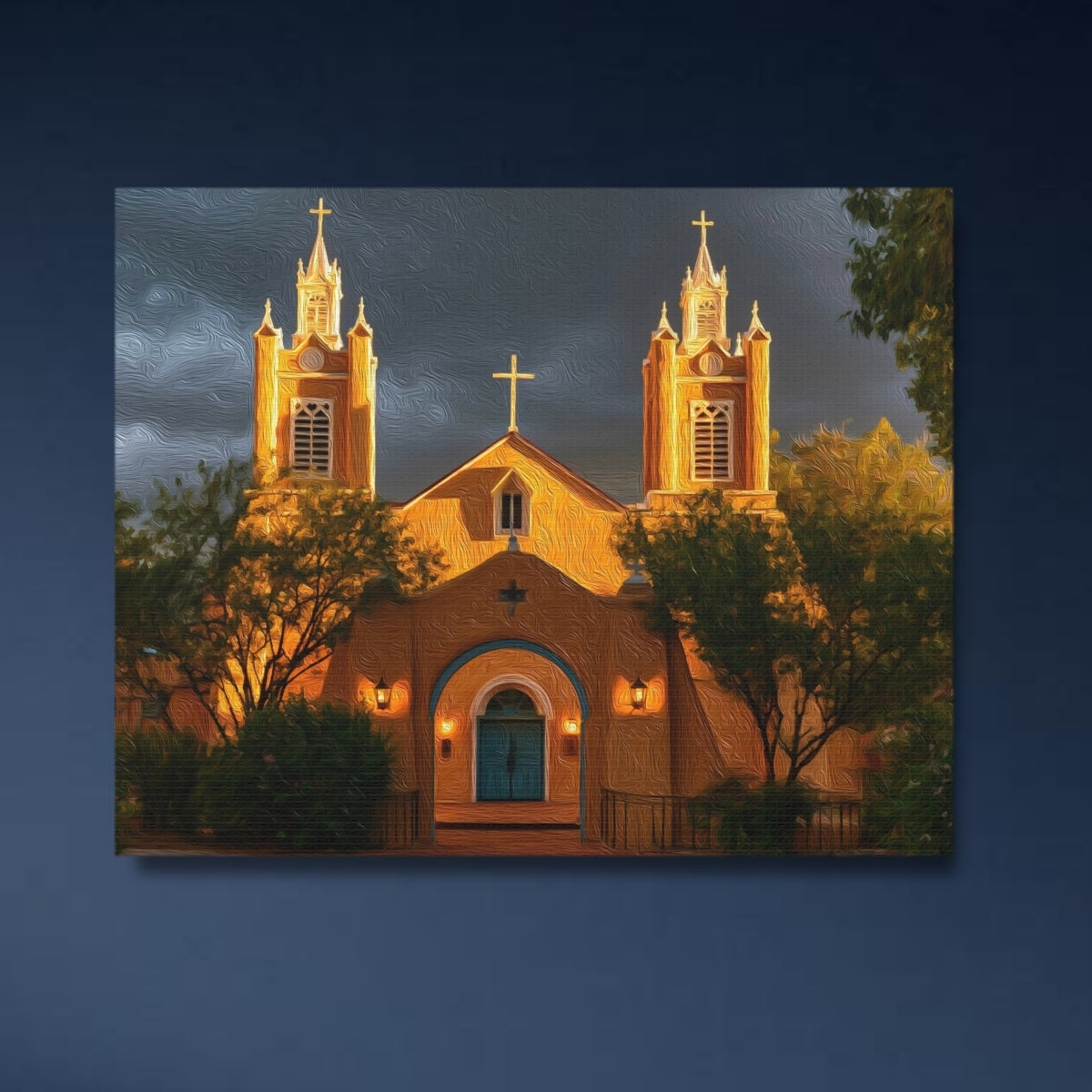 San Felipe de Neri Church — Albuquerque Old Town, New Mexico, close-up detail