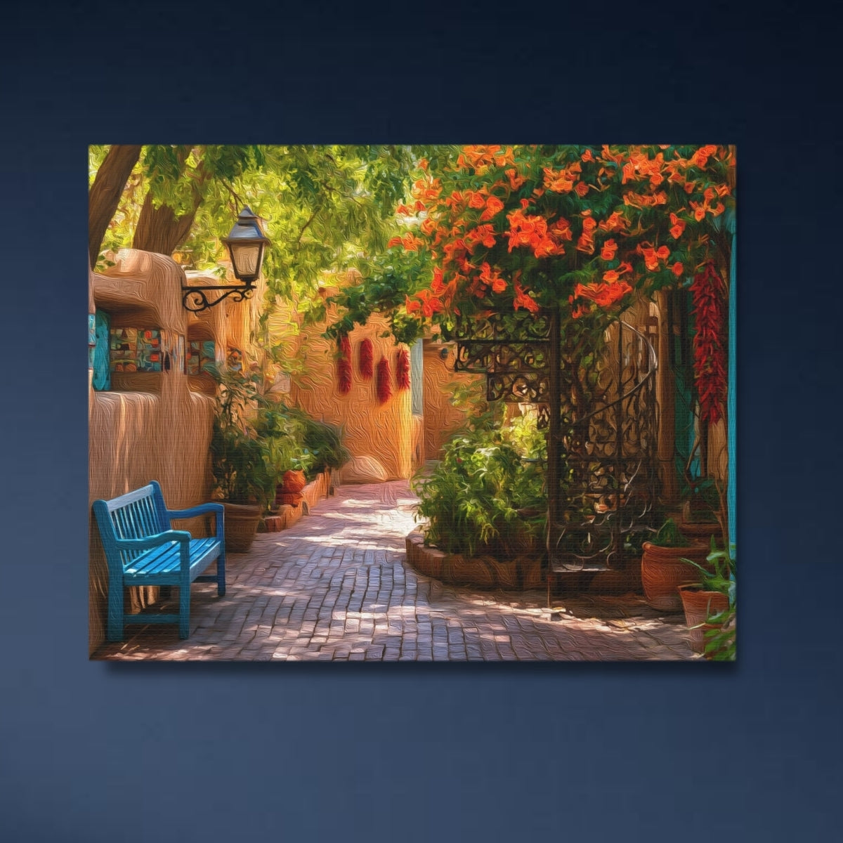 Old Town Adobe Courtyard — Albuquerque Old Town, New Mexico, close-up detail