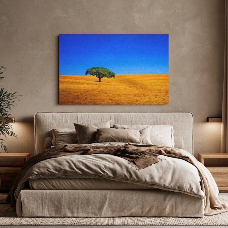 Golden Plains Lone Tree — Alentejo, Portugal, view 6