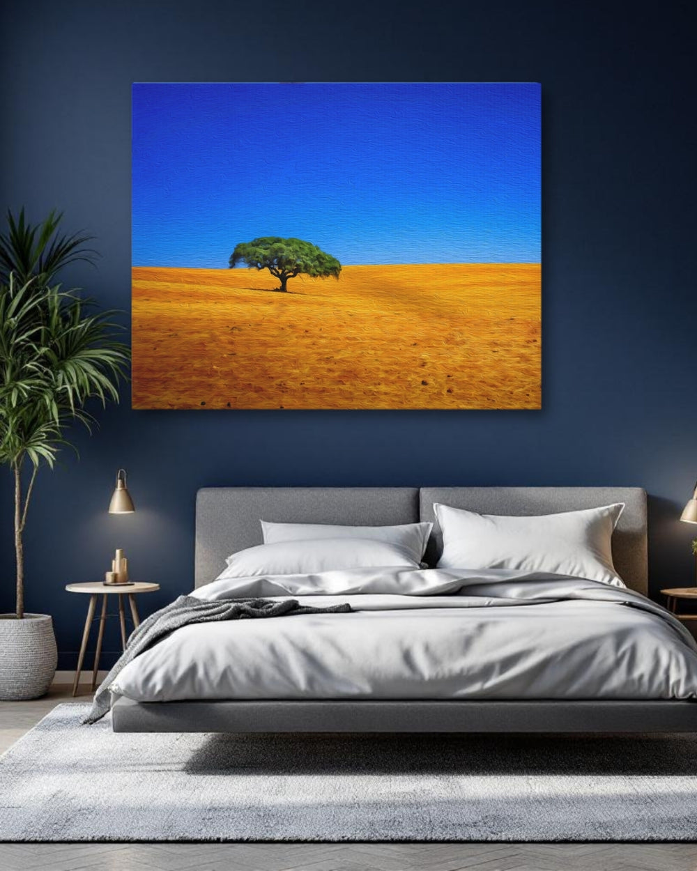 Alentejo, Portugal | Golden Plains Lone Tree | Original Series Gallery Canvas detail