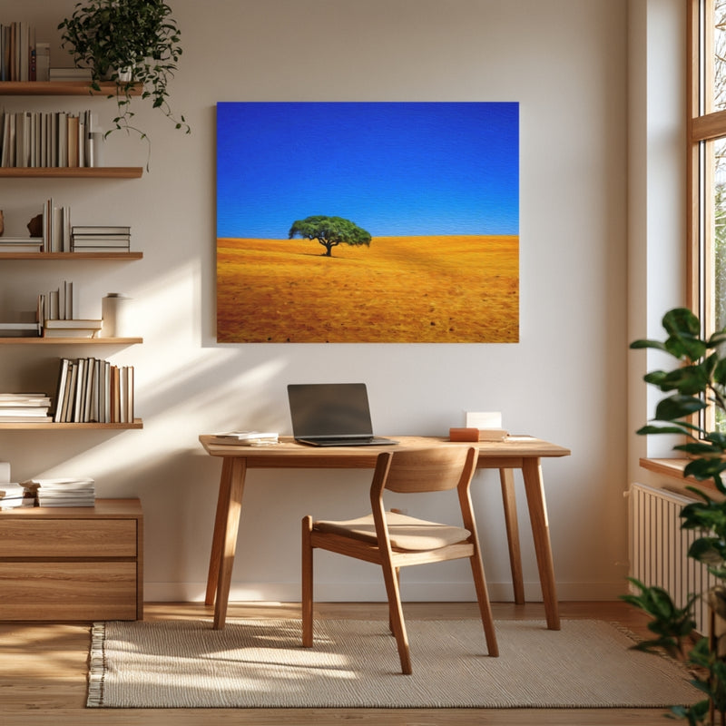 Golden Plains Lone Tree — Alentejo, Portugal, view 4