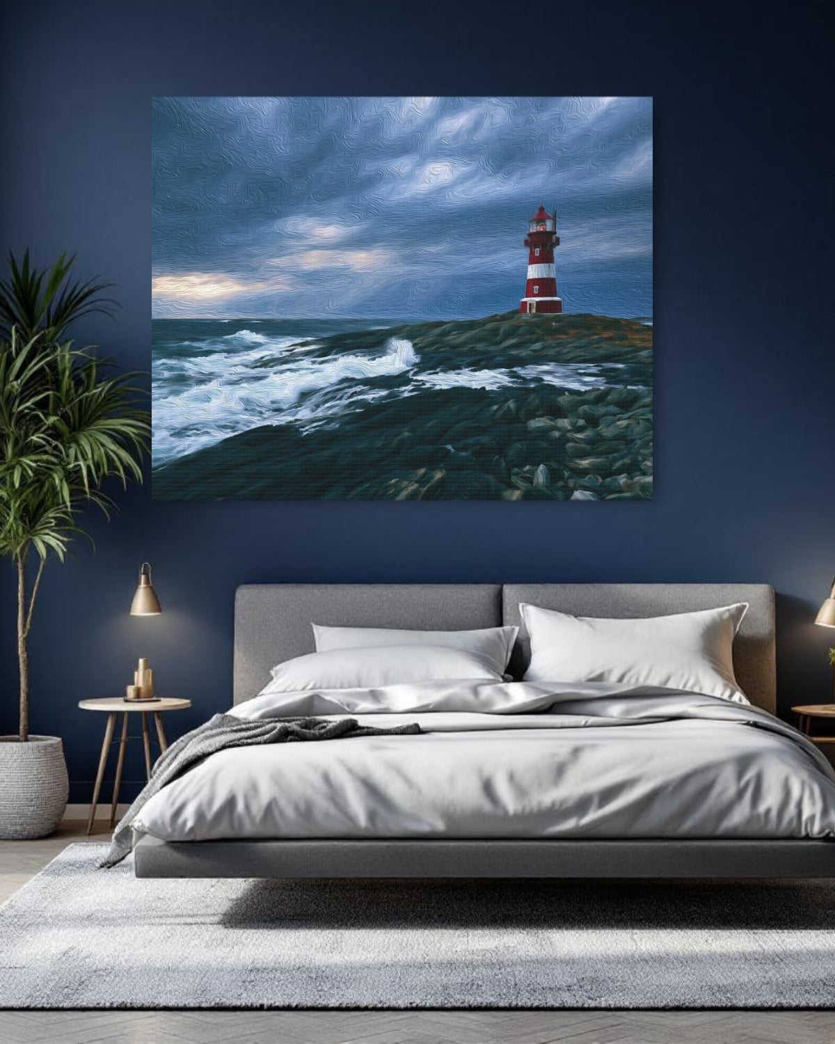 Poachers Point Lighthouse Rocky Coast — Alesund, Norway, study 1