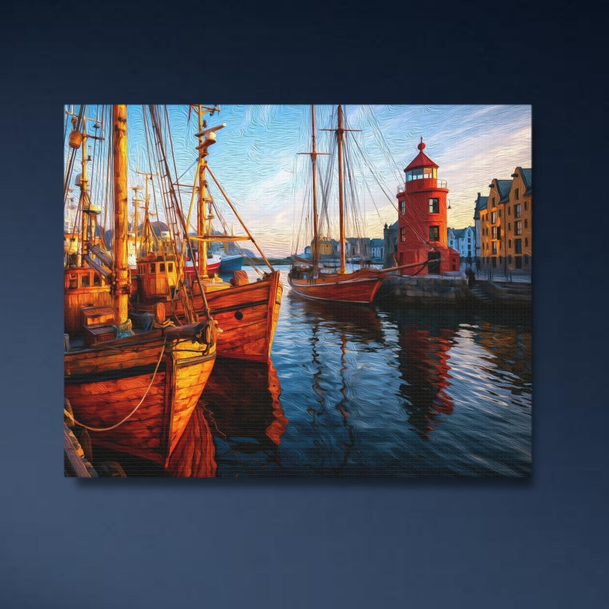 Ålesund Harbour Red Lighthouse — Alesund, Norway, study 4