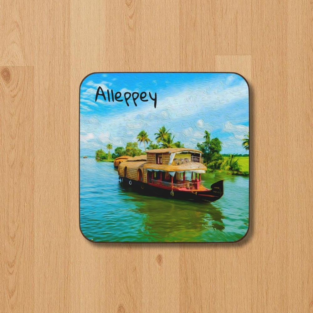 Alleppey, India | Kerala Backwaters Houseboat Cruise | Original Series Hardboard Coaster