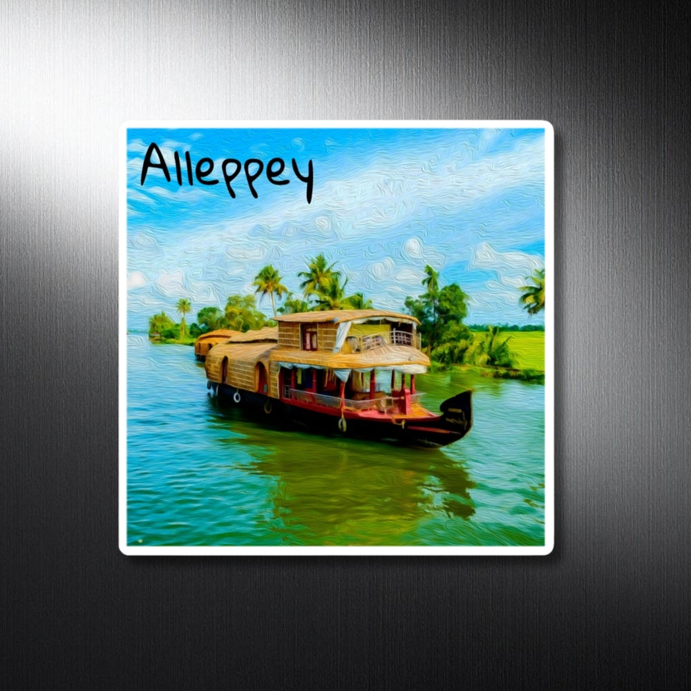 Alleppey, India | Kerala Backwaters Houseboat Cruise | Original Series Decorative Magnet
