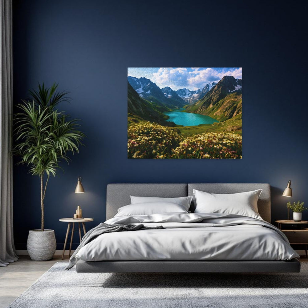 Altai Mountains, Russia | Altai Mountain Alpine Lake | Original Series Gallery Canvas detail