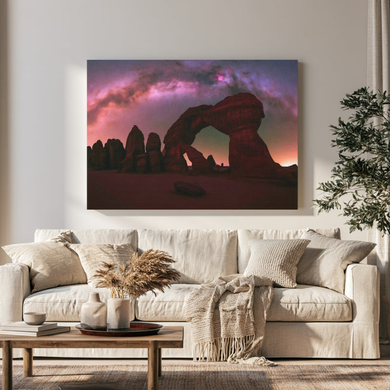 Elephant Rock Natural Arch in a room — AlUla, Saudi Arabia