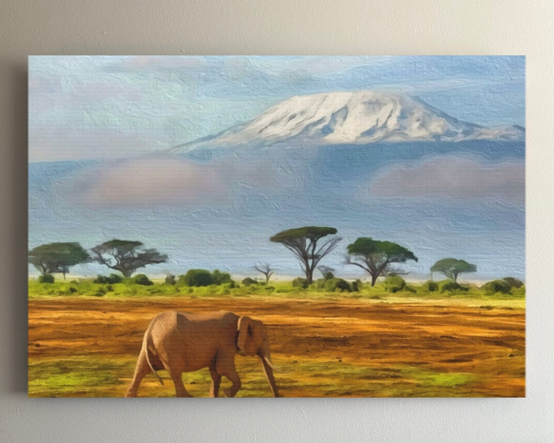 Elephant Before Kilimanjaro — Amboseli, Kenya
