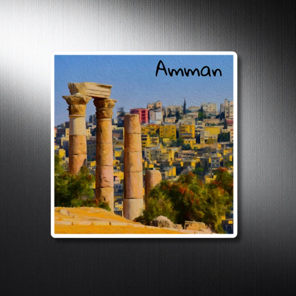 Amman, Jordan | Ancient Citadel Over Amman | Original Series Decorative Magnet